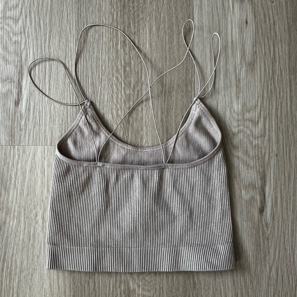 URBN Out From Under Subtle Sparkle Cropped Tank - Picture 3 of 6